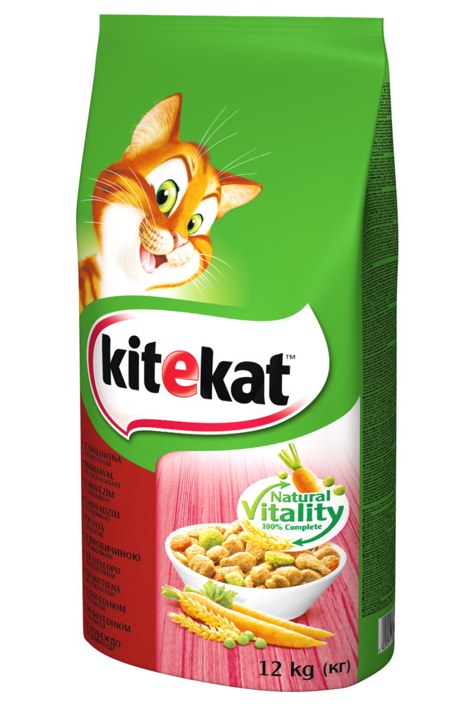 KITEKAT Sucha Karma Dla Kotów Z Wołowiną I Warzywami 12kg