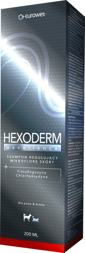 Eurowet Hexoderm Excellence Szampon Regulujący Mikroflorę Skóry Dla Psów I Kotów 200ml