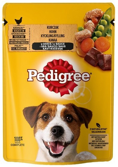 Pedigree Mokra Karma Dla Dorosłych Psów Z Kurczakiem I Warzywami W Sosie 100g - zdjęcie 2