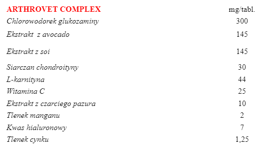 VETEXPERT Arthrovet HA Complex 60 Tabletek - zdjęcie 3