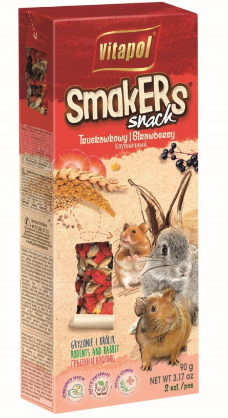 Vitapol Smakers Truskawkowy Dla Gryzoni 2szt