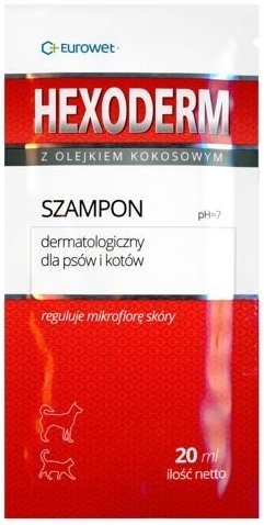 Eurowet Szampon Hexoderm Dla Psów I Kotów 2x20ml