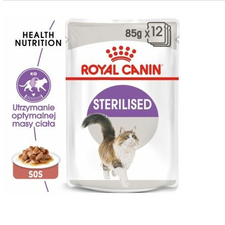 ROYAL CANIN Sterilised W Sosie 12x85g - zdjęcie 3