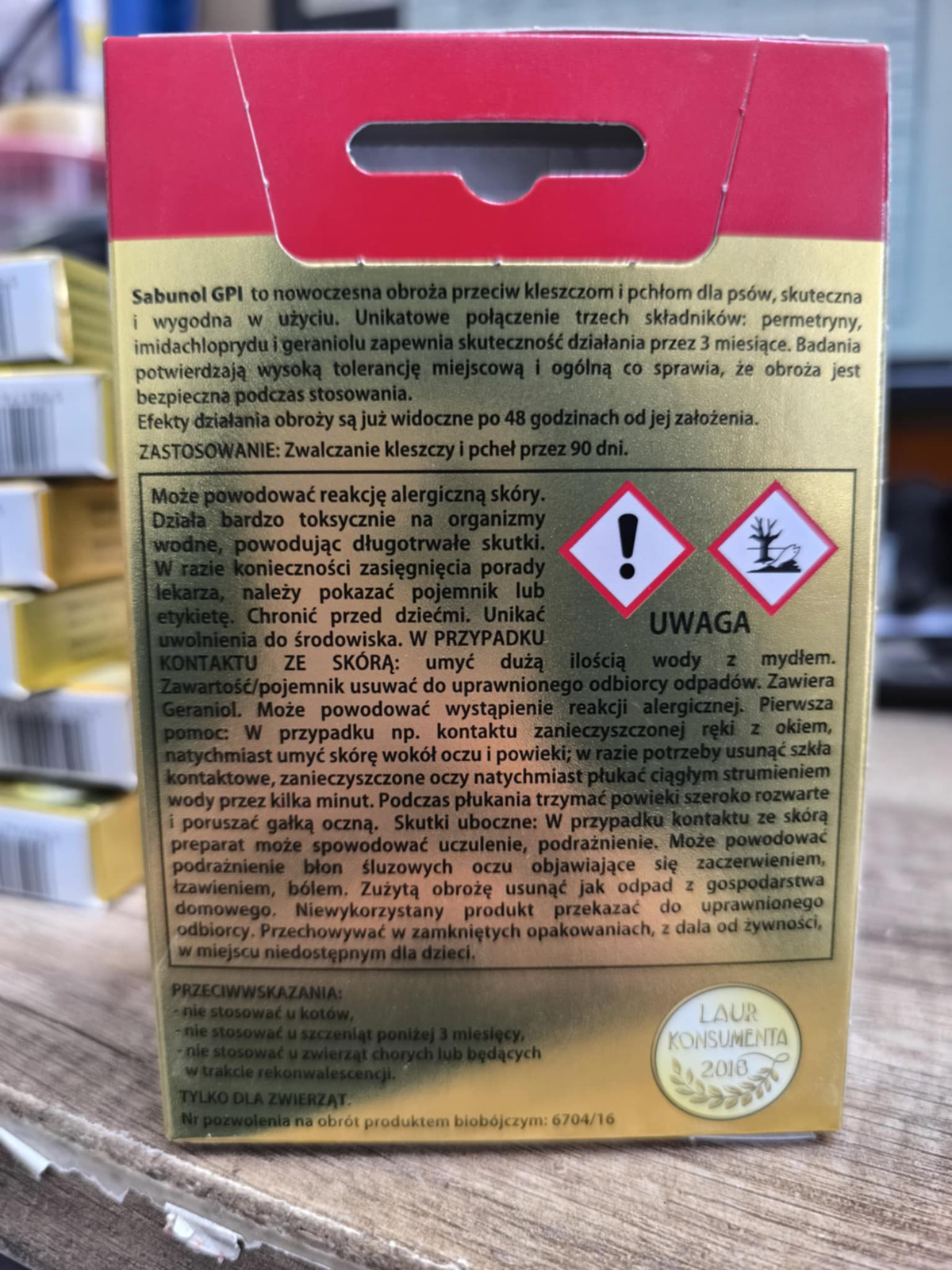 Laboratorium DermaPharm Sabunol Ozdobna Złota Obroża Dla Yorków 35cm - zdjęcie 2